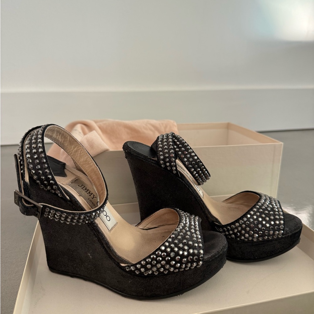 Jimmy Choo Swarovski Crystal Wedges